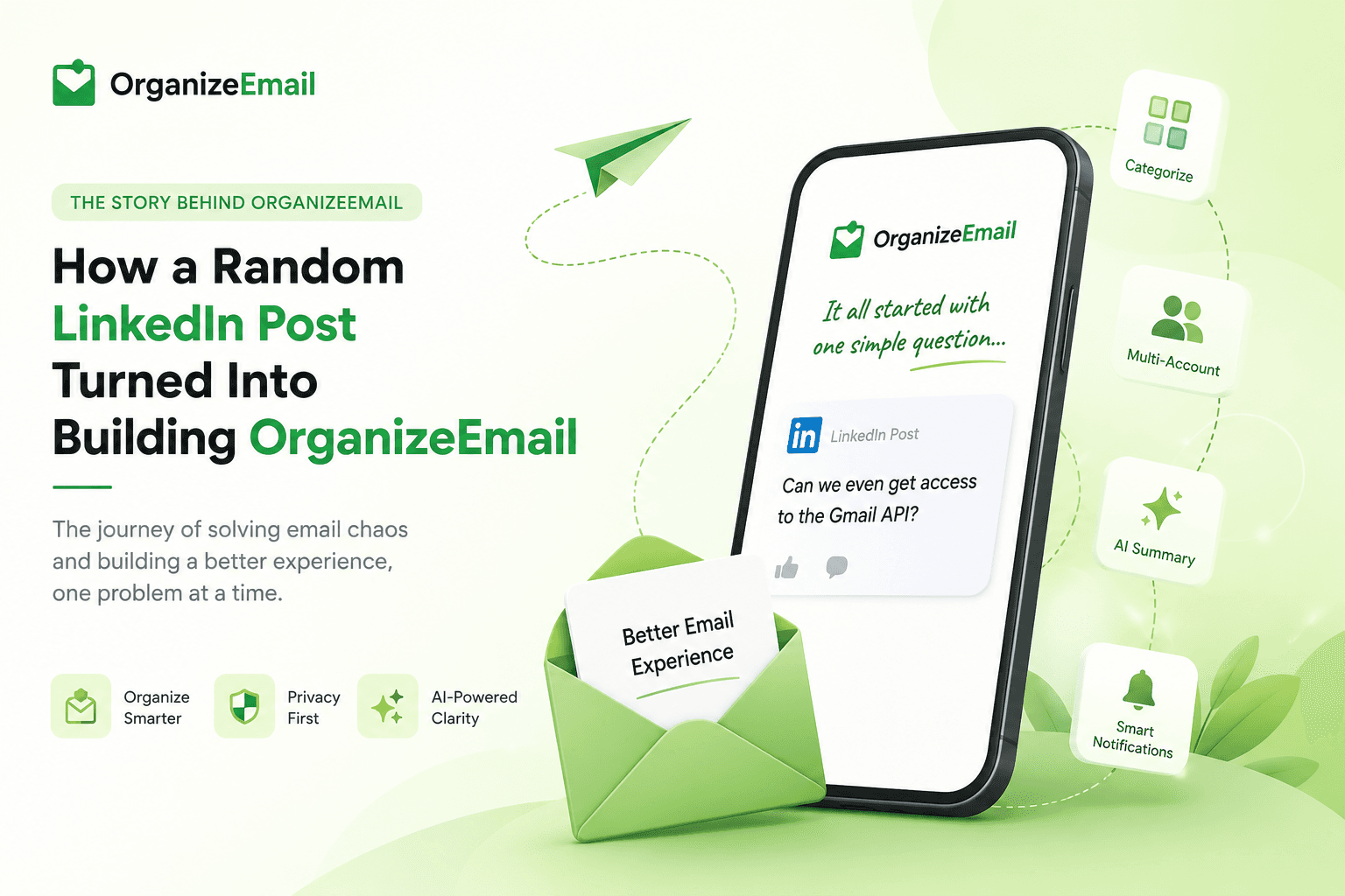 How a Random LinkedIn Post Turned Into Building OrganizeEmail