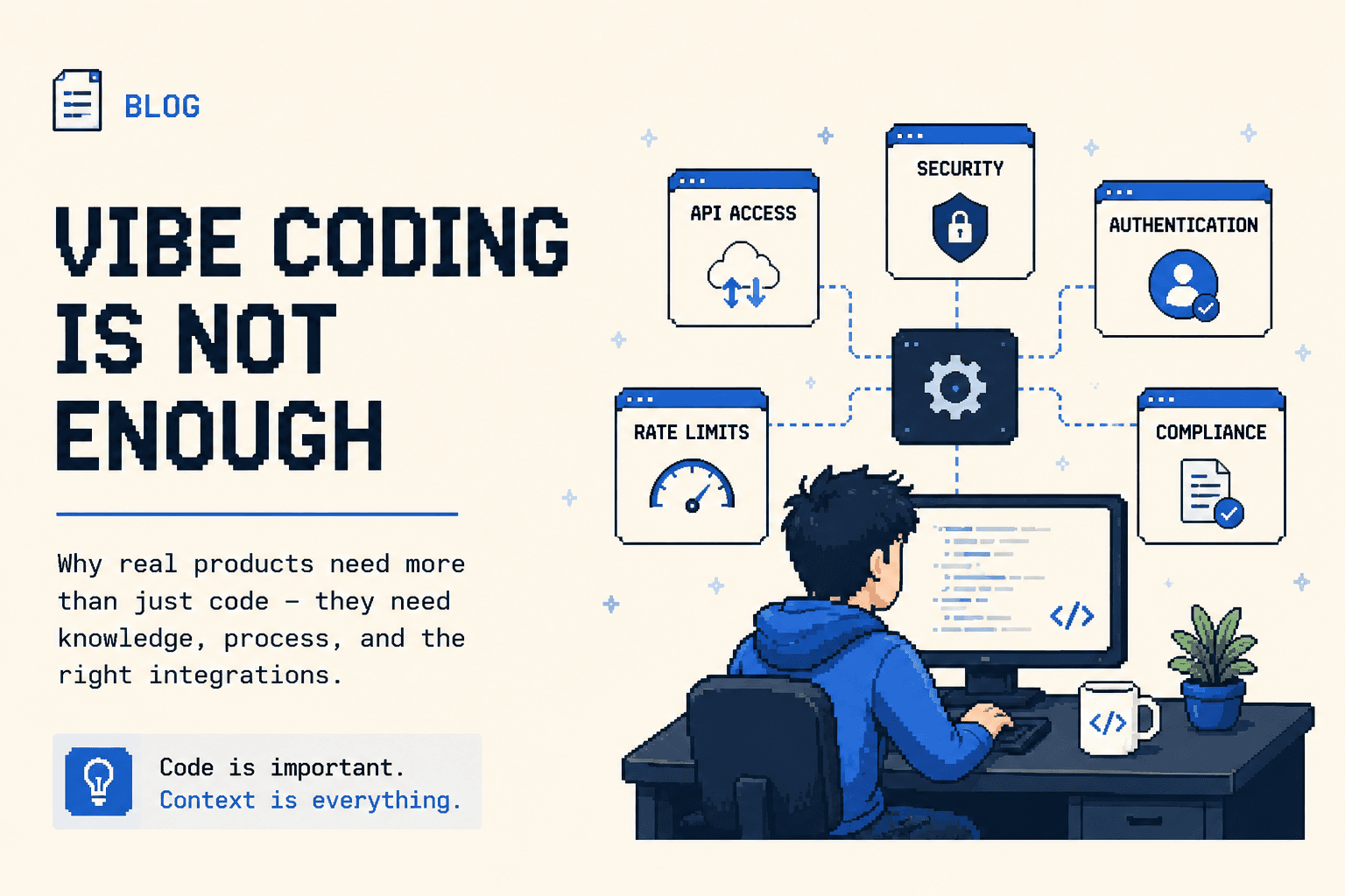 Vibe Coding Gets You Started. Product Knowledge Gets You to Production.